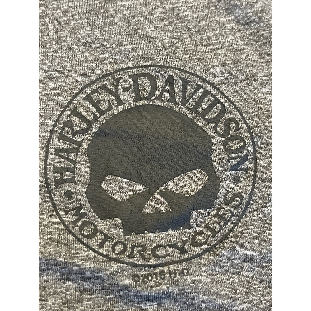 Harley Davidson Scottsdale Arizona Skull Graphic T-Shirt Men's 2XL Heather Gray